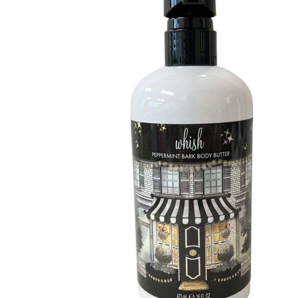 Whish Peppermint Bark Body Butter - Black and White Design